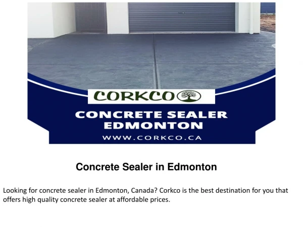 Concrete Sealer in Edmonton