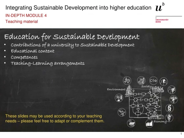 Education for Sustainable Development Contributions of a university to Sustainable Development