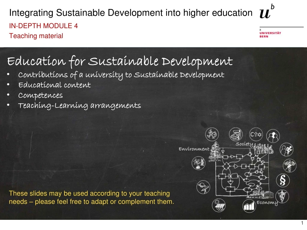 integrating sustainable development into higher