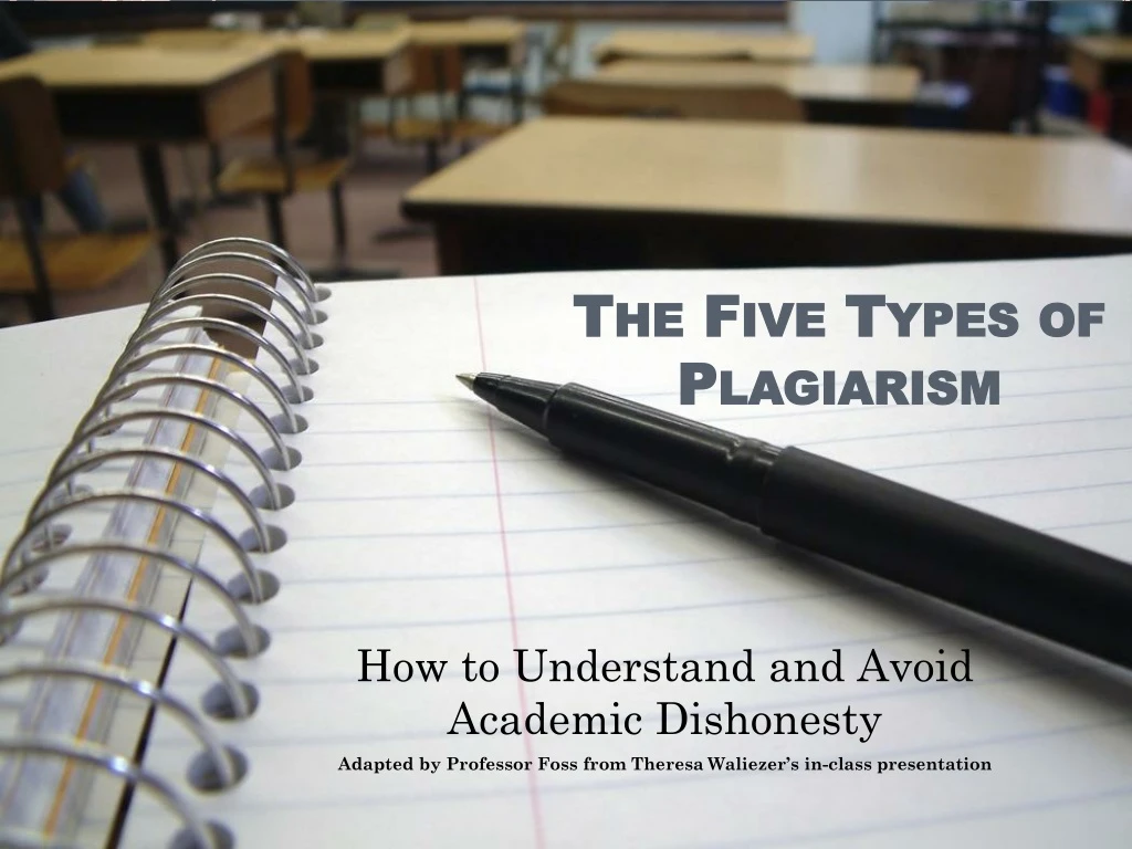 the five types of plagiarism