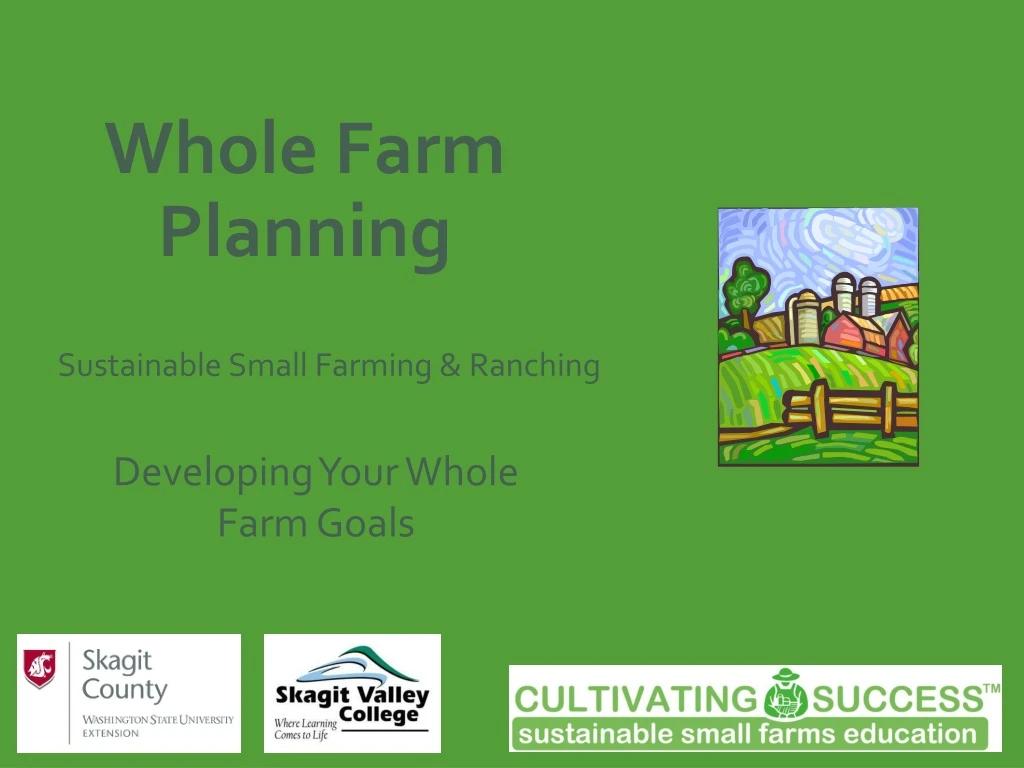 sustainable small farming ranching