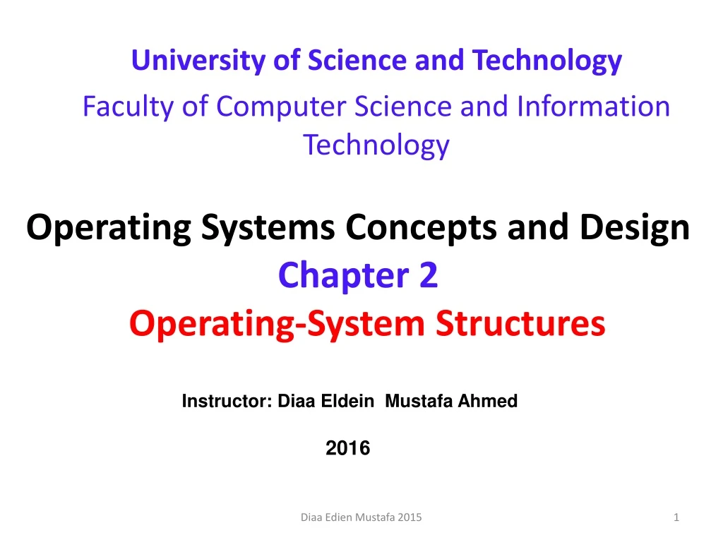 operating systems concepts and design chapter 2 operating system structures