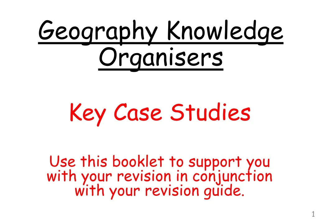 geography knowledge organisers