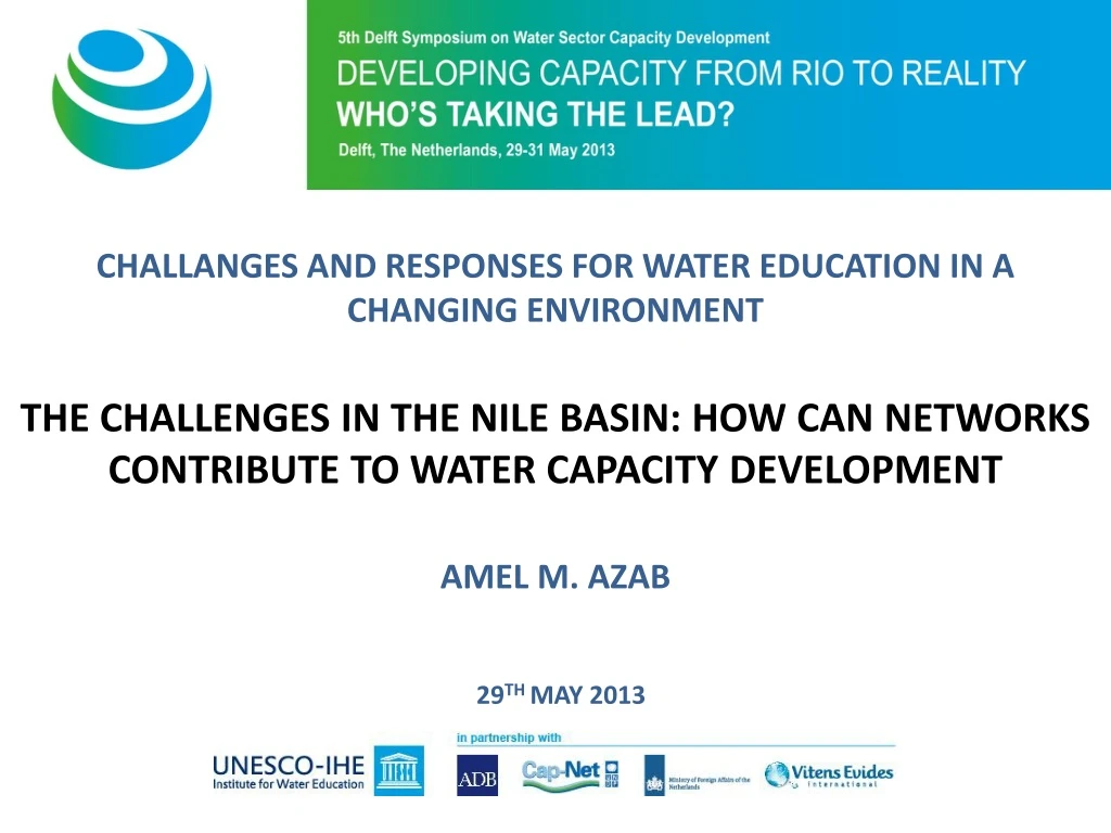 challanges and responses for water education