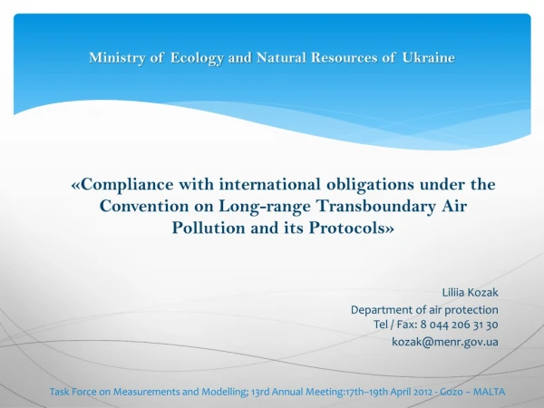 Ministry of Ecology and Natural Resources of Ukraine