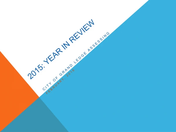2015: YEAR IN REVIEW