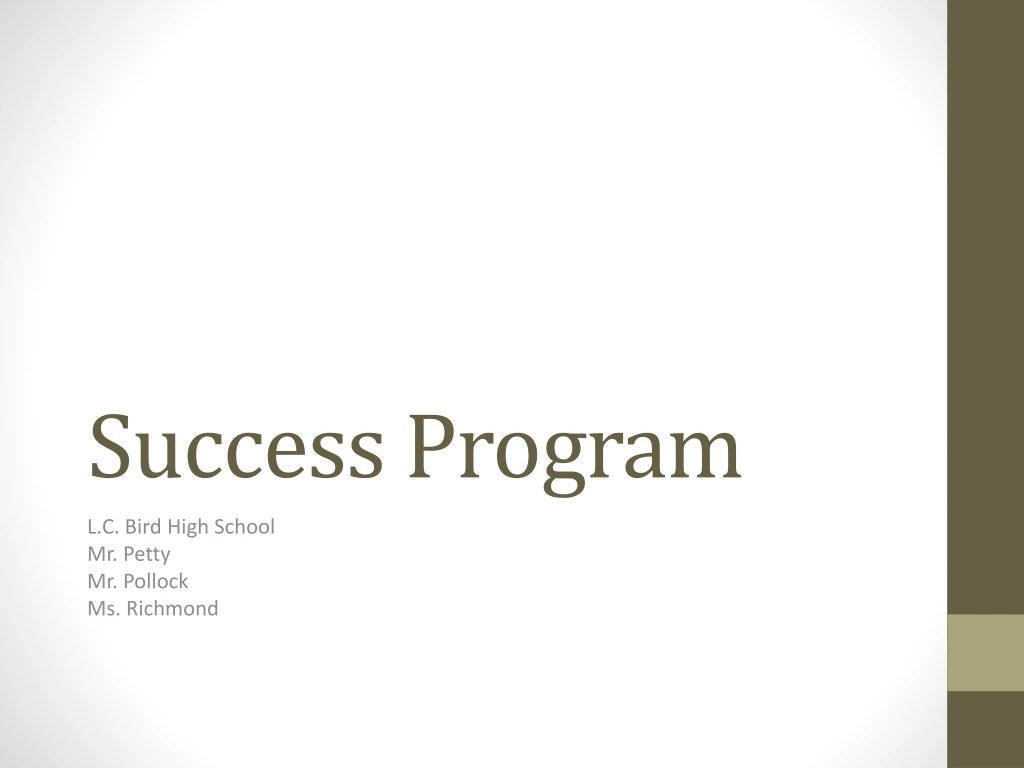 success program