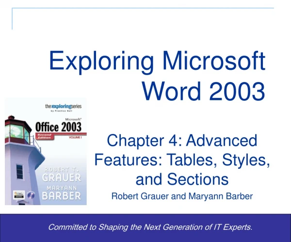 Exploring Microsoft Word 2003