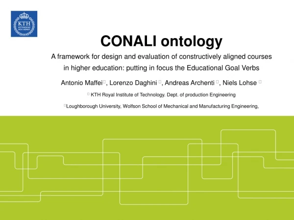 CONALI ontology