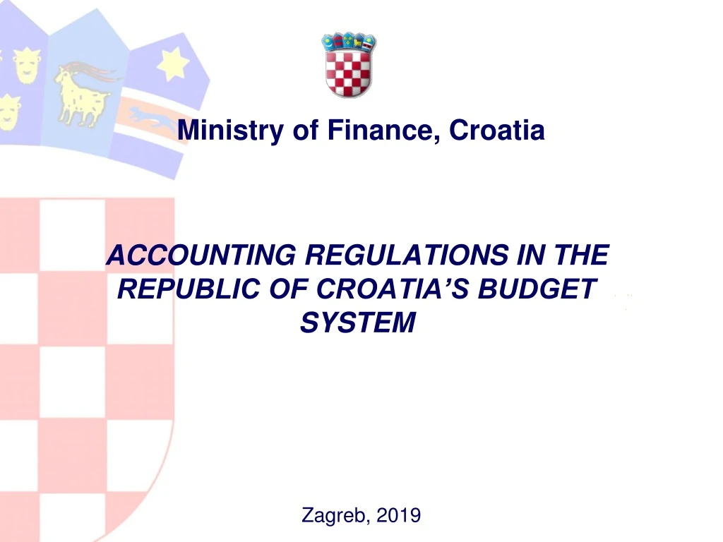 accounting regulations in the republic of croatia s budget system