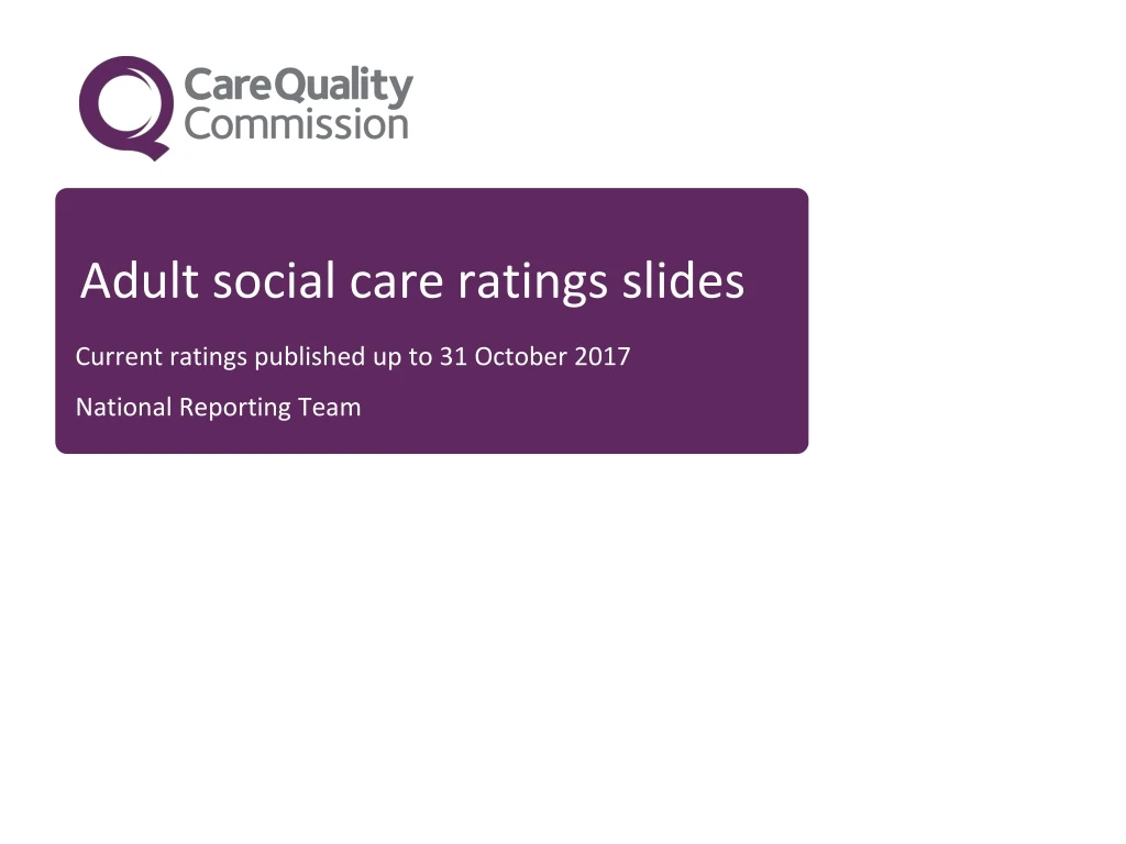 adult social care ratings slides