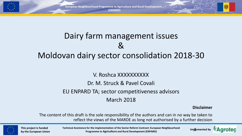 dairy farm management issues moldovan dairy sector consolidation 2018 30
