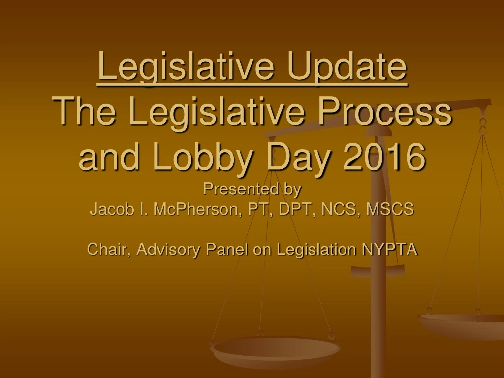 legislative update the legislative process