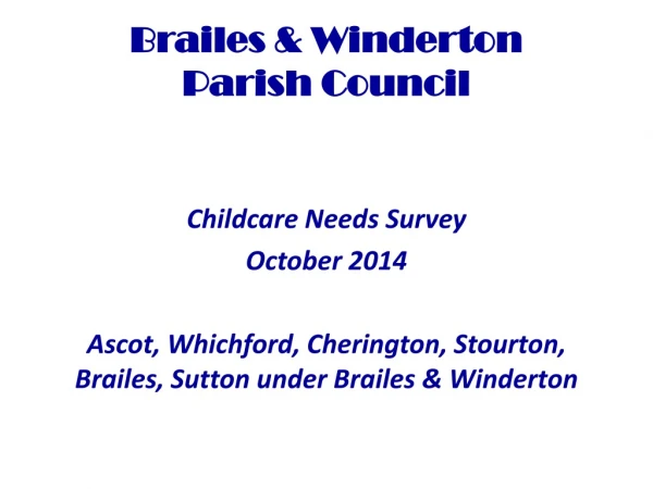 Brailes &amp; Winderton Parish Council