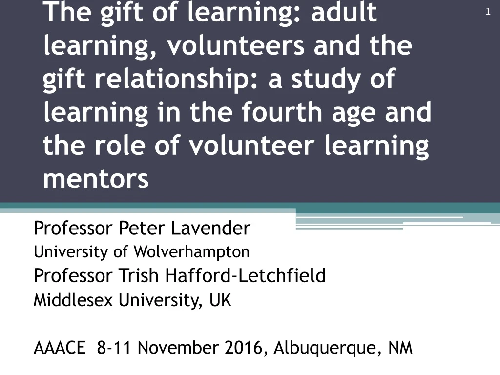 the gift of learning adult learning volunteers