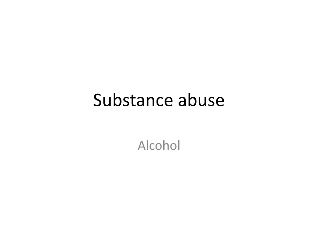 substance abuse