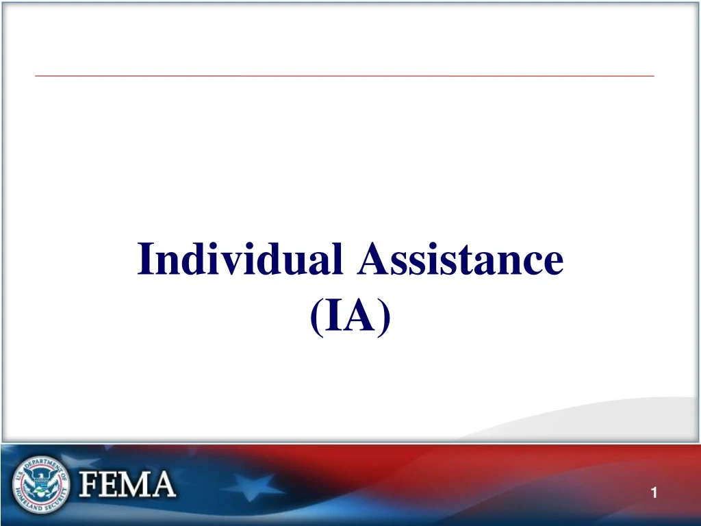 individual assistance ia