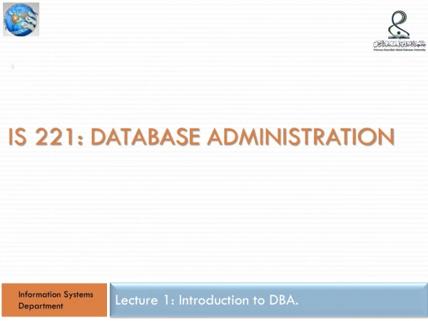 Is 221: Database Administration