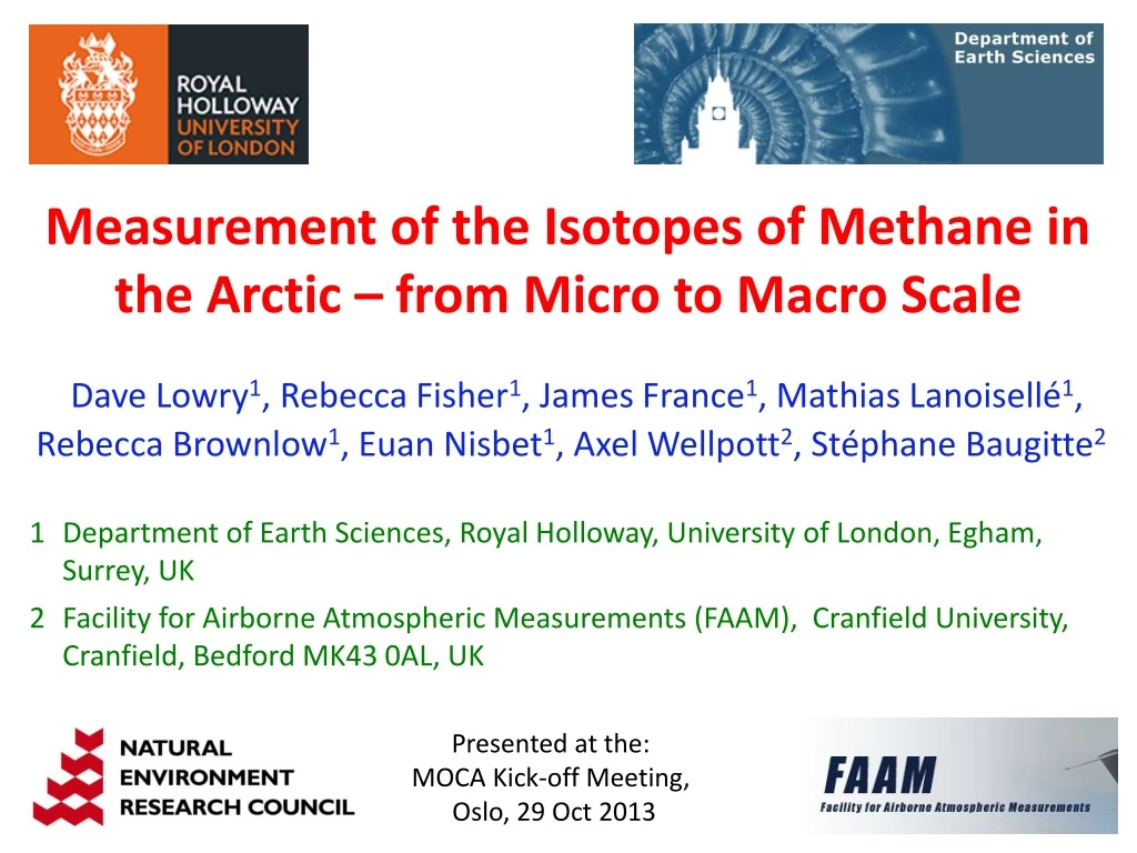measurement of the isotopes of methane in the arctic from micro to macro scale