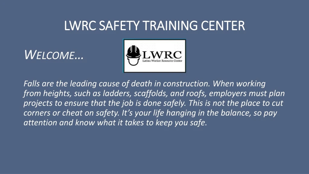 lwrc safety training center