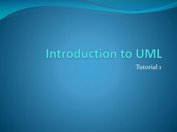 Introduction to UML