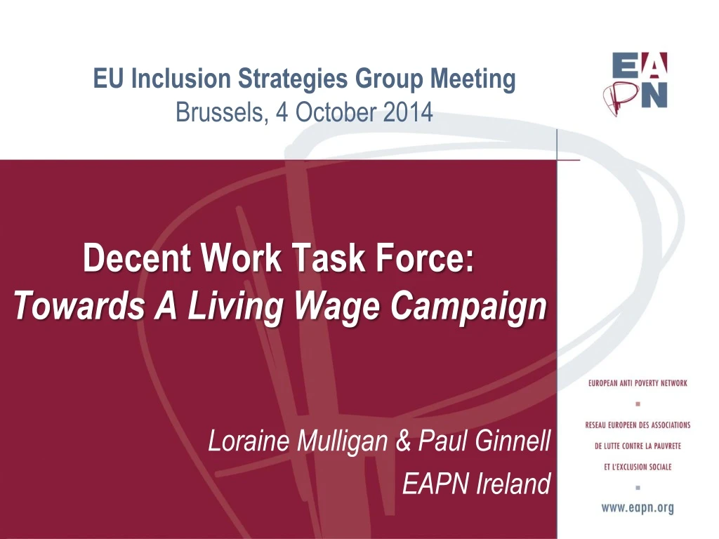 eu inclusion strategies group meeting brussels 4 october 2014