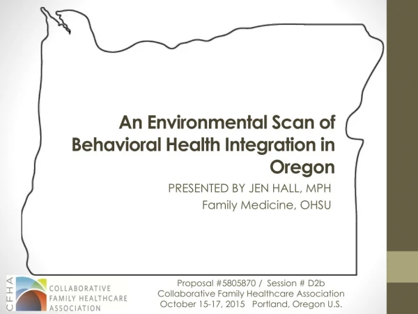 An Environmental Scan of Behavioral Health Integration in Oregon
