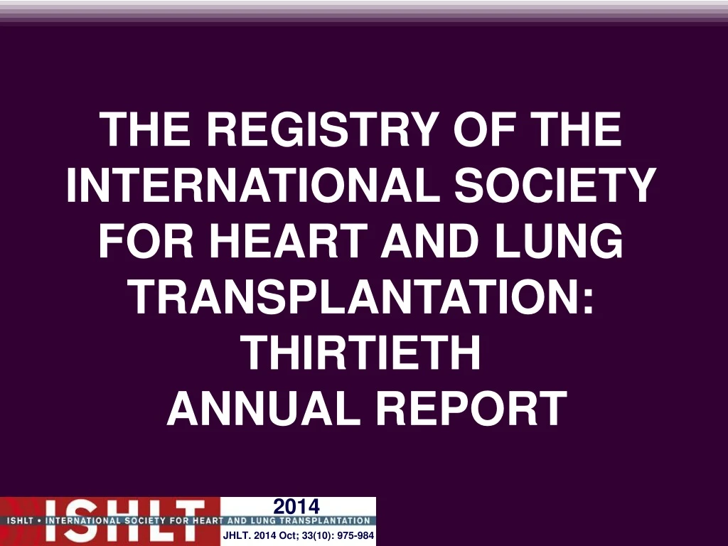 the registry of the international society