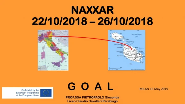 NAXXAR 22/10/2018 – 26/10/2018