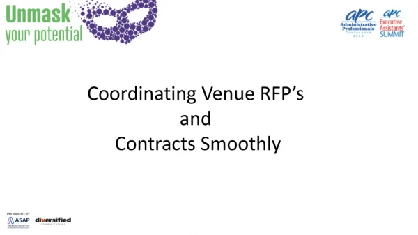 Coordinating Venue RFP’s and Contracts Smoothly