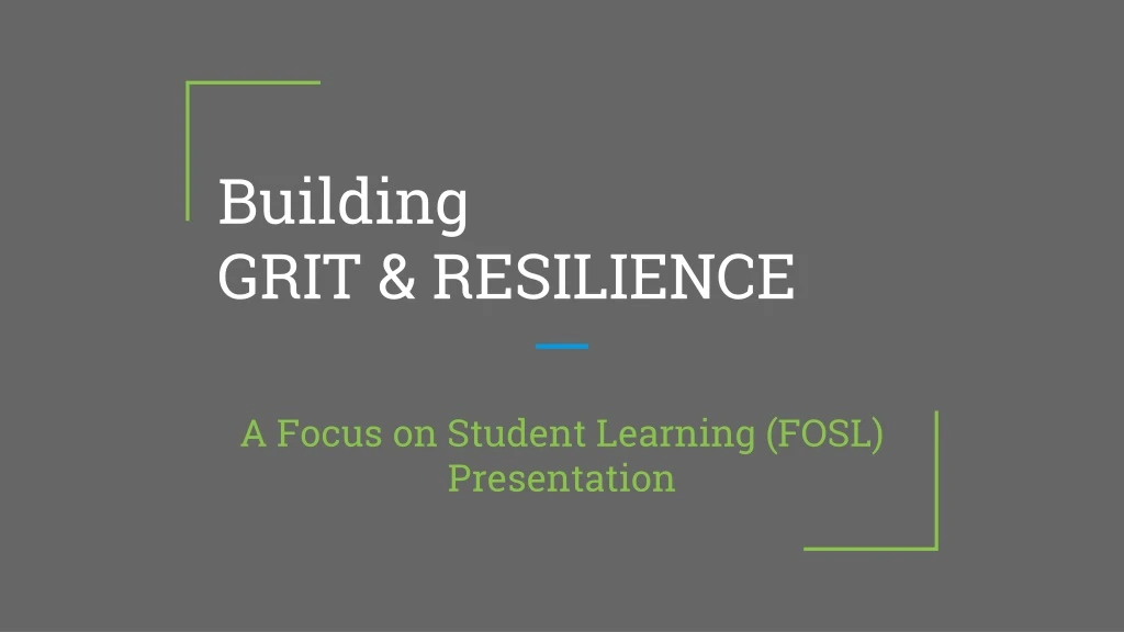 building grit resilience