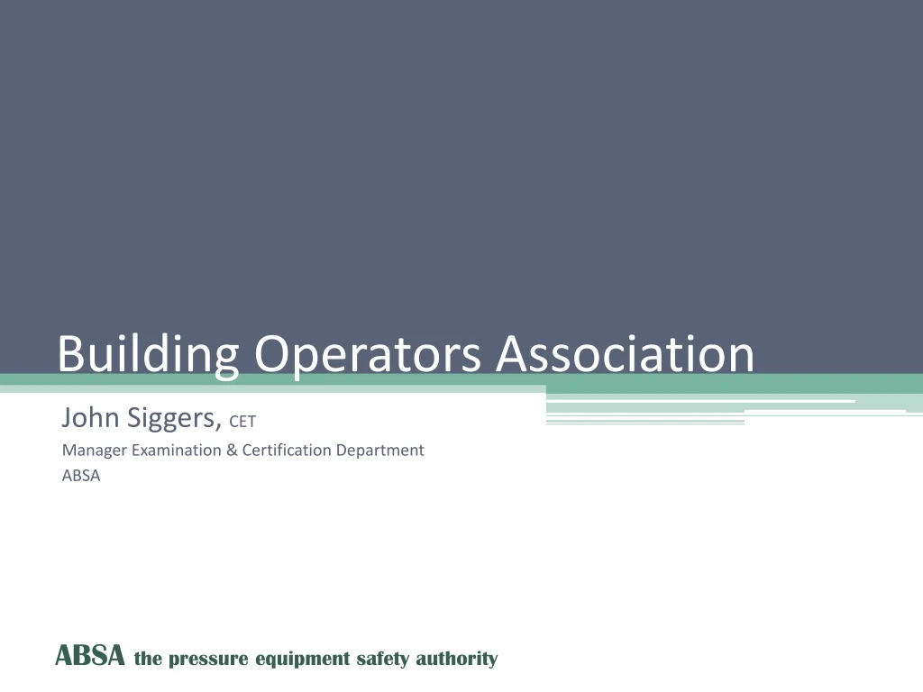 building operators association