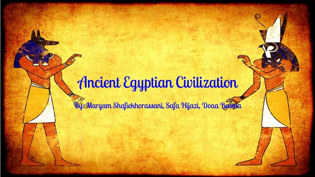 ancient egyptian civilization