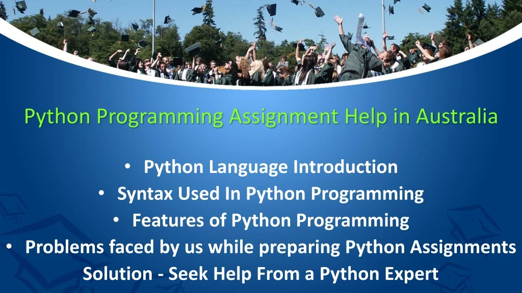 python programming assignment help in australia
