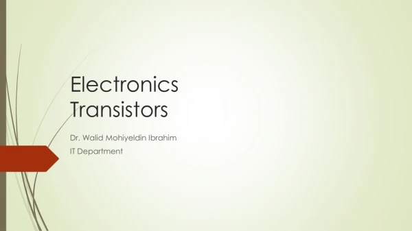 Electronics Transistors