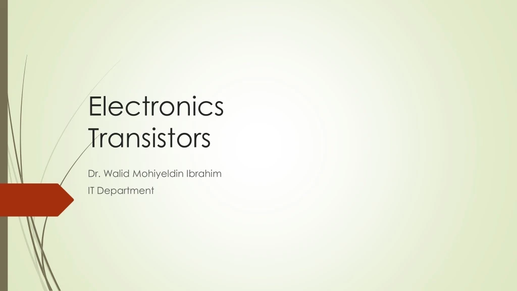 electronics transistors