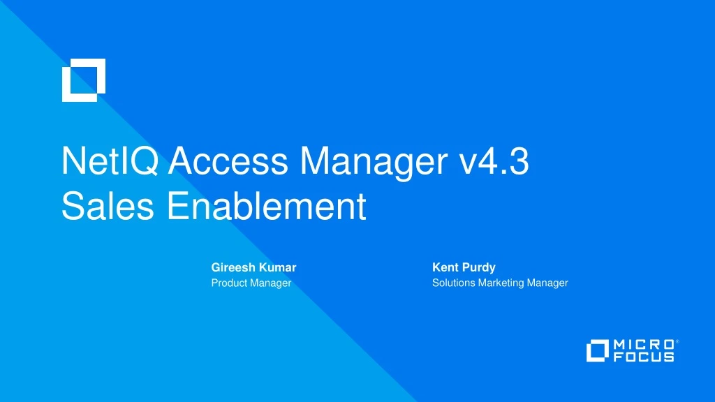 netiq access manager v4 3 sales enablement