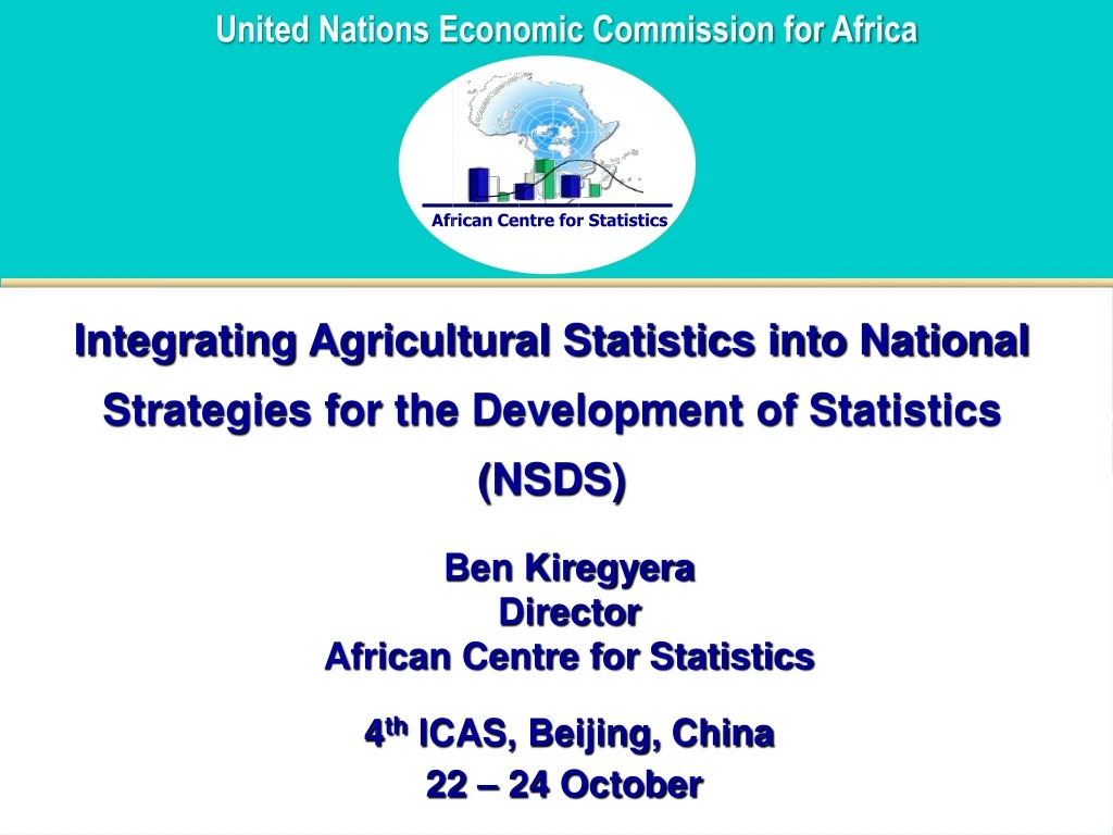 integrating agricultural statistics into national
