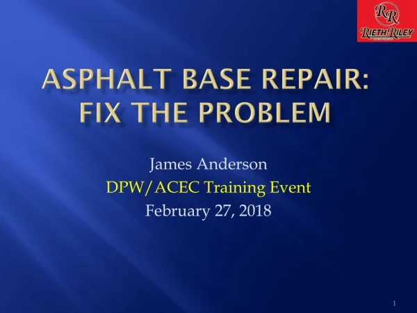 Asphalt Base Repair: Fix The Problem