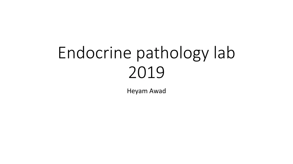endocrine pathology lab 2019