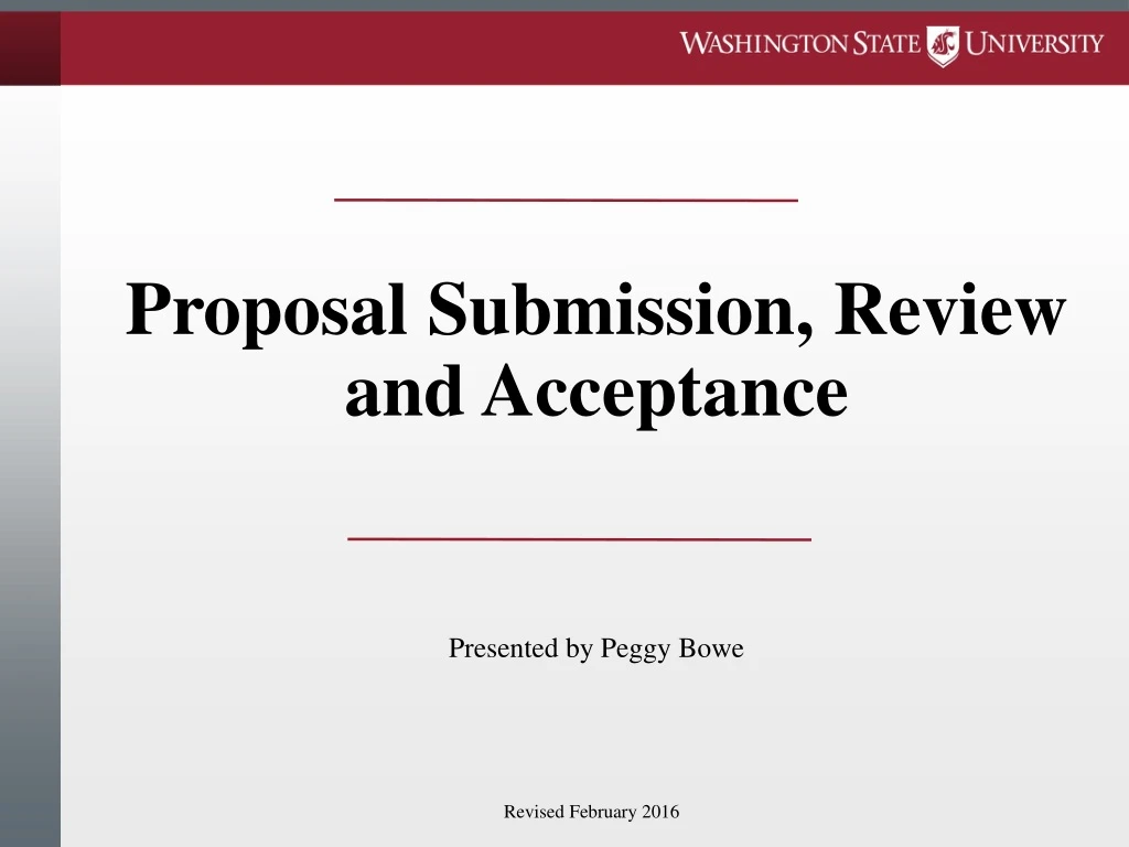 proposal submission review and acceptance