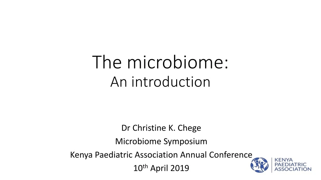 the microbiome an introduction