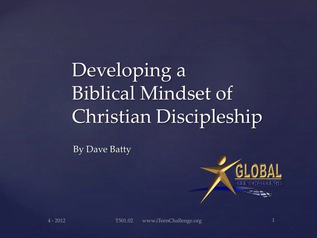 developing a biblical mindset of christian discipleship