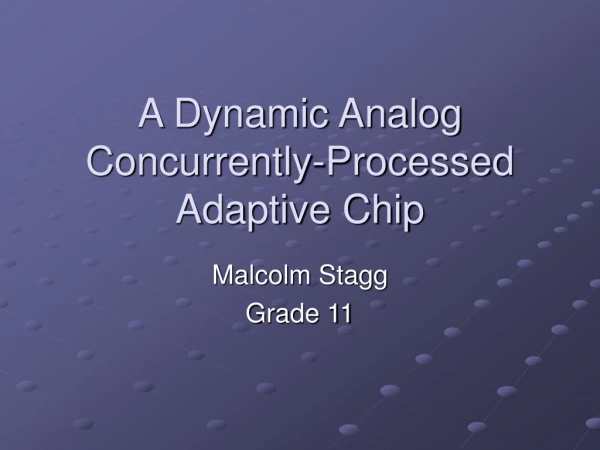 A Dynamic Analog Concurrently-Processed Adaptive Chip