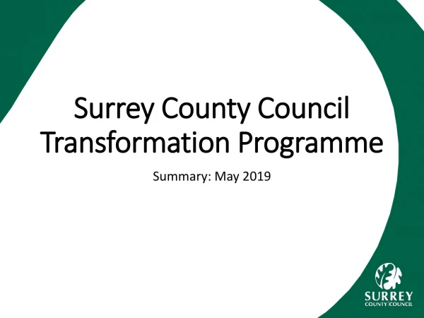 Surrey County Council Transformation Programme