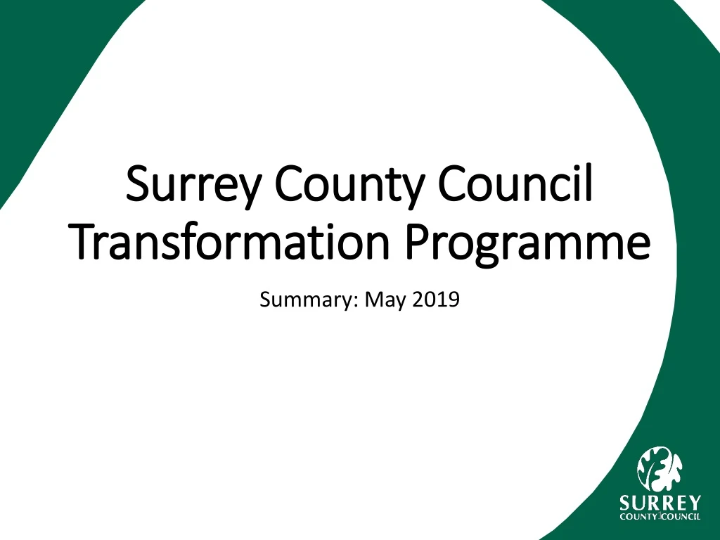 surrey county council transformation programme