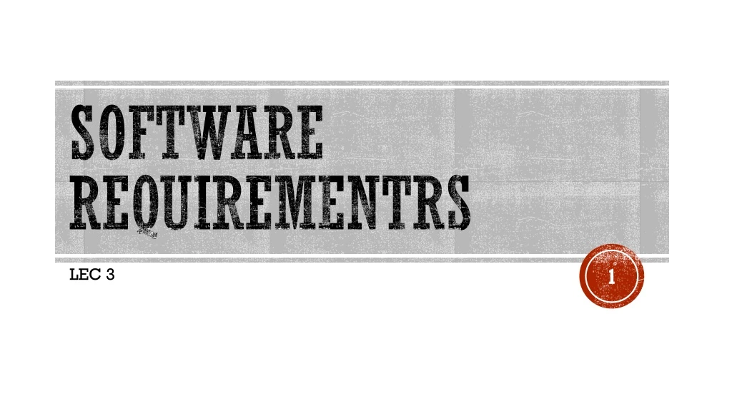 software requirementrs