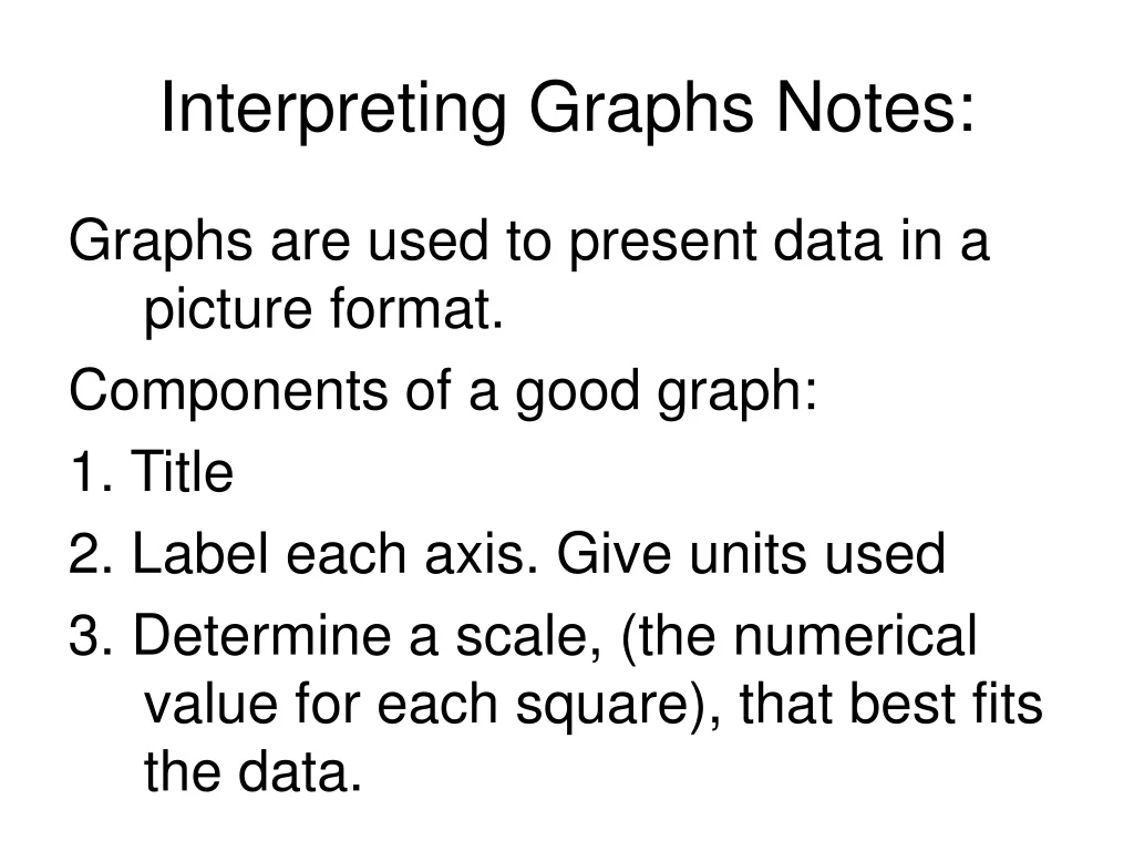interpreting graphs notes