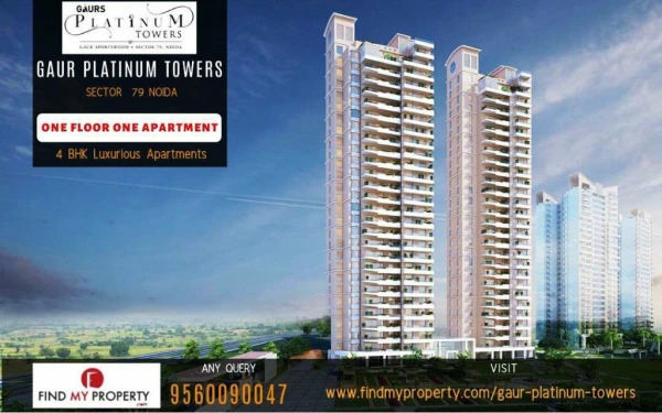 Gaur Platinum Towers sector 79 Noida, Gaur sportswood noida, 9560090050