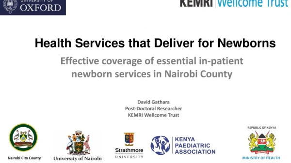 Health Services that Deliver for Newborns